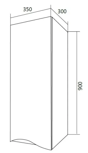 Шкаф-пенал 1MarKa Этюд У25502 35х30х90 подвесной цвет белый - фото 2