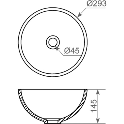 Раковина из искусственного камня MonteBianco Nemi Due 11103 29х29 встраиваемая цвет белый матовый без отверстий под смеситель - фото 3