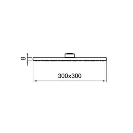 Верхний душ Webert AC1013015STEEL хром