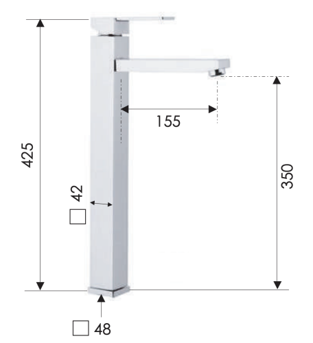 Смеситель Remer Qubika Q11LXL на раковину хром - фото 2