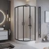 Душевой уголок BelBagno UNO-195 UNO-195-R-2-100-C-NERO 100х100 стекло прозрачное профиль черный без поддона