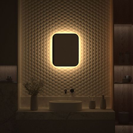 Зеркало с подсветкой Defesto AURA DF 2971 40х50 подвесное