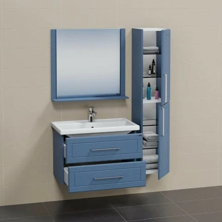 Тумба под раковину СанТа Венера 221011 80х40 подвесная цвет синий