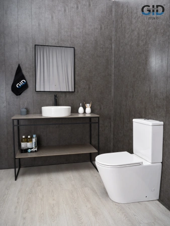 Раковина керамическая Gid Esfera 51143 40х40 накладная цвет белый без отверстий под смеситель