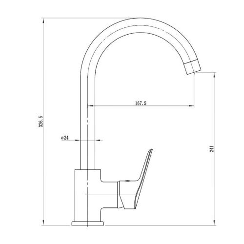 Смеситель для кухни Voda Reef RE519 на мойку хром - фото 3