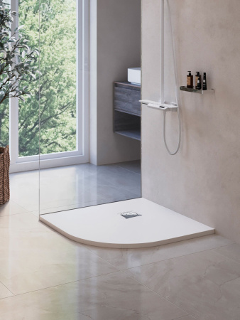 Душевой поддон из искусственного камня RGW Stone Tray (Стоун Трей) 16153100-01 100х100 белый без ножек