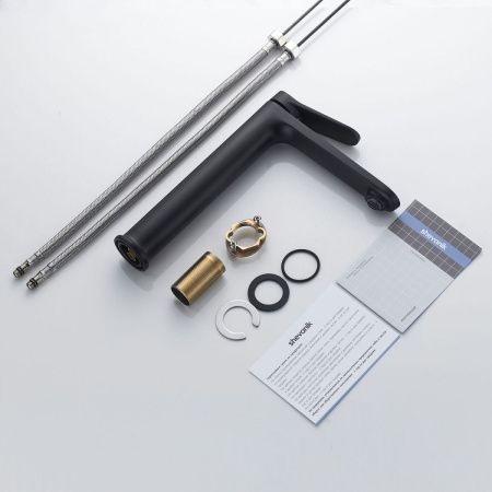 Смеситель для раковины Shevanik S43H S4311H на столешницу черный
