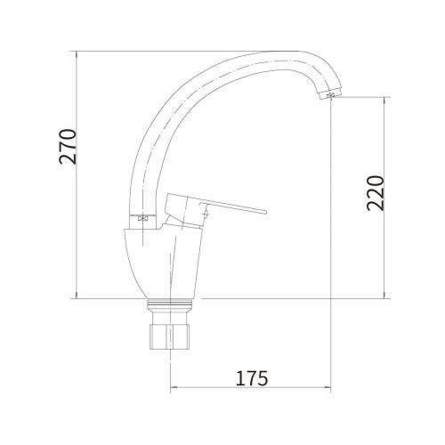 Смеситель для кухни Fashun A54119-17 на мойку графит - фото 3