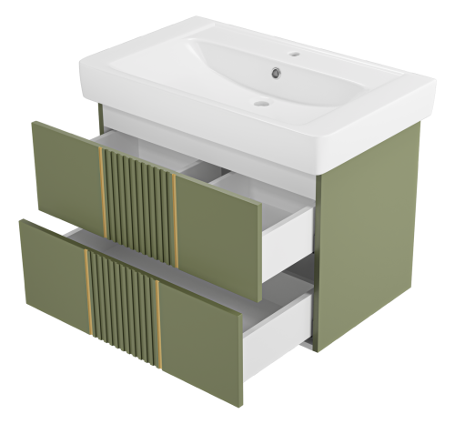 Тумба под раковину Brevita Vega VEG-09080-0802Я 74х43х50 подвесная - фото 4