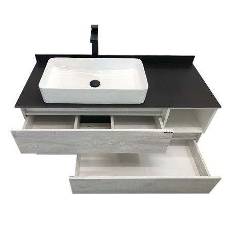 Тумба с раковиной Comforty Прага 00-00014833CF 120х50 подвесная цвет серый