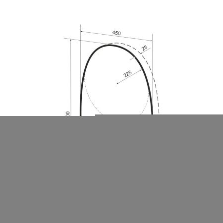 Зеркало с подсветкой Wellsee 7 Rays' Spectrum 172201870 50х90 подвесное