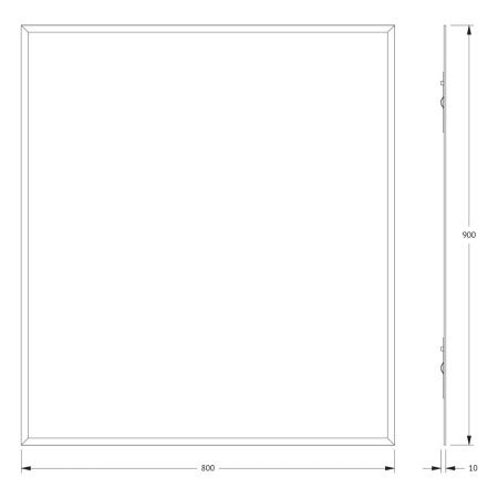 Зеркало Evoform Comfort BY 0927 80х90 подвесное