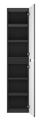 Шкаф-пенал Misty Роял П-Роя-02035-011П 35х34х165 подвесной цвет черный - фото 4