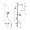 Душевая стойка Hansgrohe Vernis Shape 26318000 настенная цвет хром с термостатом