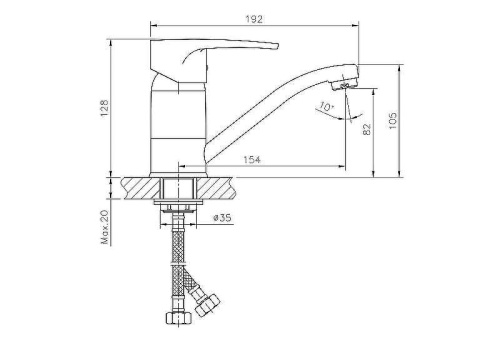 Cмеситель Haiba HB4565-2 на раковину хром - фото 2