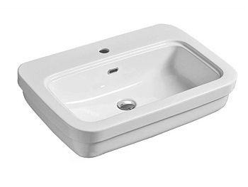 Раковина из сантехнического фаянса Simas EVO 15 bia 50х50 подвесная цвет белый