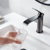 Смеситель Shevanik S4101T на раковину оружейная сталь