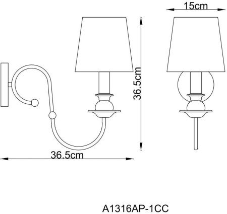 Бра Arte Lamp Molly (Моллы) A1316AP-1CC