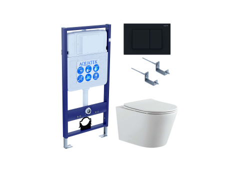 Сет унитаз + инсталляция Aquatek Set AQUATEK ВЕГА-012 4в1