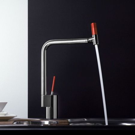 Смеситель для кухни Webert Kitchen 360° TS920302784 на мойку красный