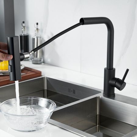 Смеситель для кухни Shevanik S263H на мойку черный