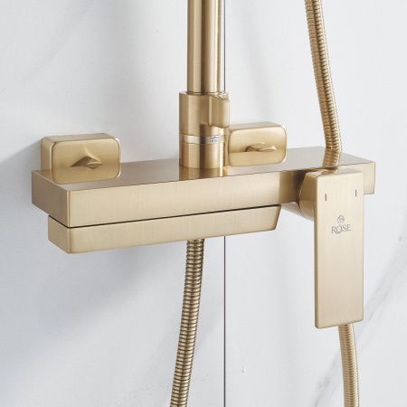 Душевая стойка Rose R1836G настенная цвет золото