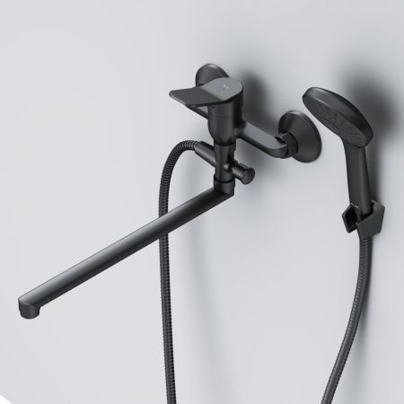 Смеситель для ванны и душа Am.Pm X-Joy F85A90122 настенный черный