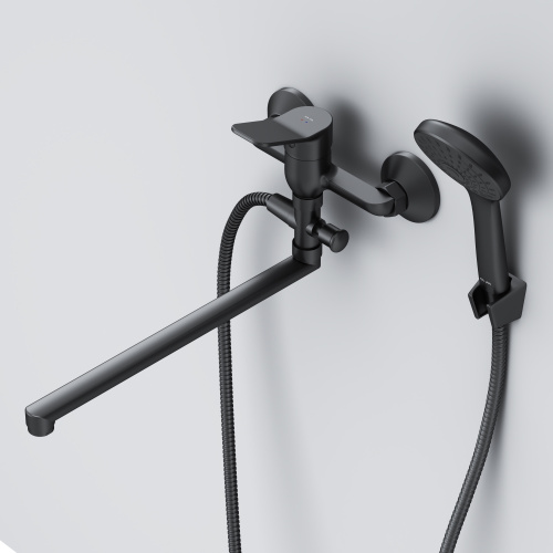 Смеситель для ванны и душа Am.Pm X-Joy F85A90122 настенный черный - фото 4