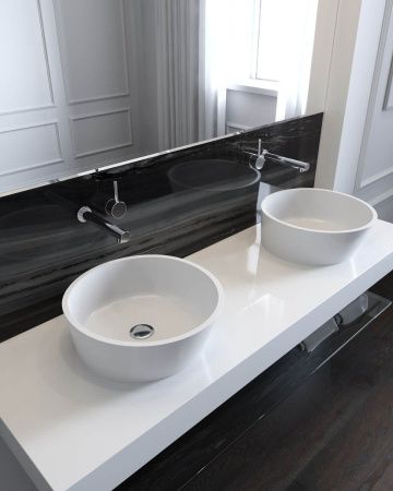 Раковина из искусственного камня Holbi ALMATEA 1.02.002.11.2 40х40 накладная цвет белый