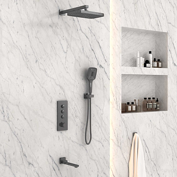 Душевая система Vincea VSFW-433T1GM встраиваемая в стену с термостатом