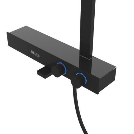 Душевая стойка Vincea Inspire VSFS-3I13TMB настенная цвет черный матовый с термостатом