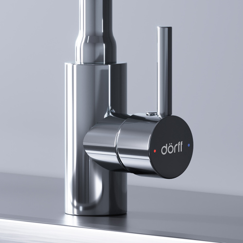 Смеситель для кухни Dorff Logic D3007633 на раковину/на столешницу белый без термостата - фото 5