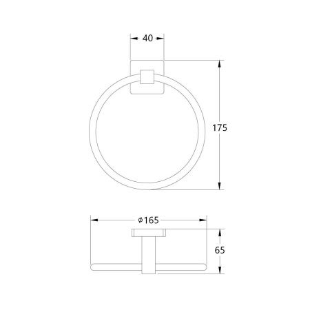 Кольцо для полотенец Maretti Umbria Black UMB53K37