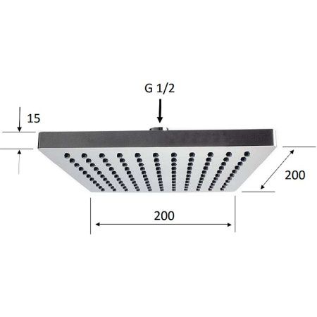 Верхний душ Remer 356SD20X 20х20 хром