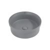 Раковина из сантехнического фаянса Abber BEQUEM AC2103MG 40х40 накладная цвет серый без отверстий под смеситель