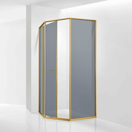 Душевой уголок RGW 33328200-36R 100х100 стекло тонированное профиль золото без поддона