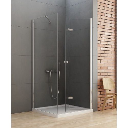 Душевой уголок New Trendy NEW SOLEO Chrome D-0153A/D-0088B 90х90 стекло прозрачное профиль хром без поддона - фото 2