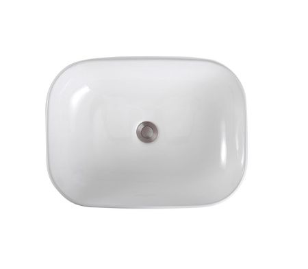 Раковина из сантехнического фарфора Aquatek AQ5526-00 60х40 накладная цвет белый без отверстий под смеситель