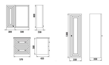 Зеркало Creavit Kayra KY4001.01.MAN 50х80