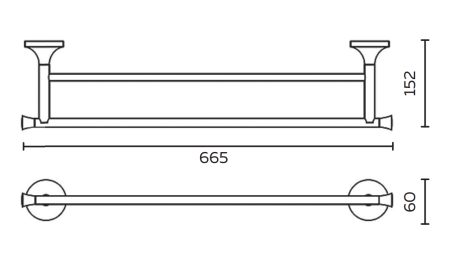 Полотенцедержатель AltroBagno Corposso AltroBagnoCorposo081407Gl