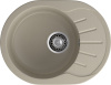 Кухонная мойка Granfest Rondo R-580L топаз 58х45 цвет серый поверхность матовая