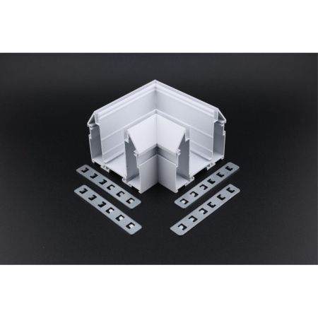 Соединитель магнитного шинопровода угловой плоский для натяжного потолка Aployt Magnetic track 220 (Магнетиц трацк 220) APL.0284.10.04