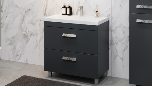 Тумба под раковину Velvex ORLANDO tnORL.80-232 80х45х80 напольная цвет серый - фото 3