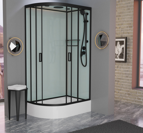 Душевая кабина Frank 145009 120х80 с крышей ориентация правая - фото 2 Душевая кабина Frank 145009 120х80 с крышей ориентация правая - фото 2