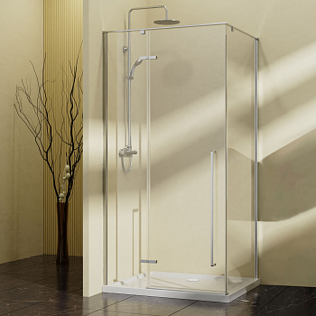 Душевой уголок Vincea Slim-N VSR-5SN1010CL 100х100 стекло прозрачное профиль хром глянцевый без поддона