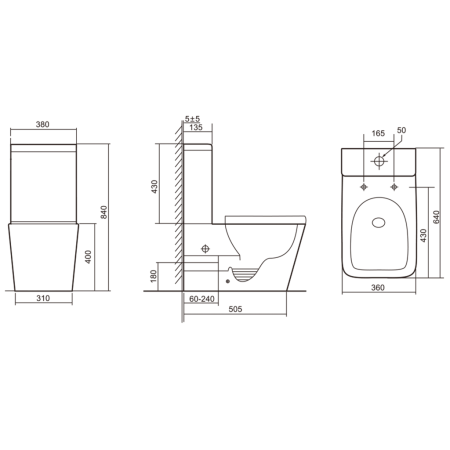 Унитаз-компакт напольный с бачком Iberica Blanca Toledo alto IB.TLA.121.1B1 белый с сиденьем микролифт безободковый каскадный смыв