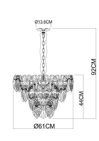 Люстра подвесная Arte Lamp Kapri (Капри) A4078LM-9CC
