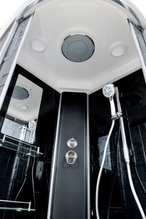 Душевая кабина AvaCan BM1590BLACK 90х90 четверть круга с крышей ориентация универсальная