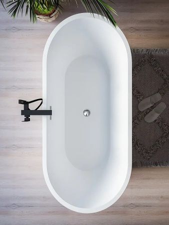 Ванна акриловая Cerutti SPA CT10866 160х75 отдельностоящая овальная с ножками