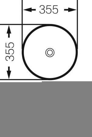 Раковина из сантехнического фаянса Grossman GR-5010GG 40х40 накладная цвет золото